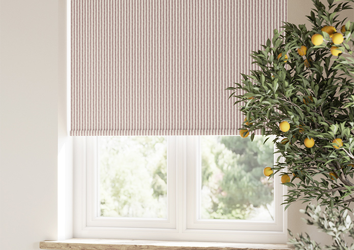 Emily Bond Oscar Stripe, Raspberry - Roller Blind - Image 5